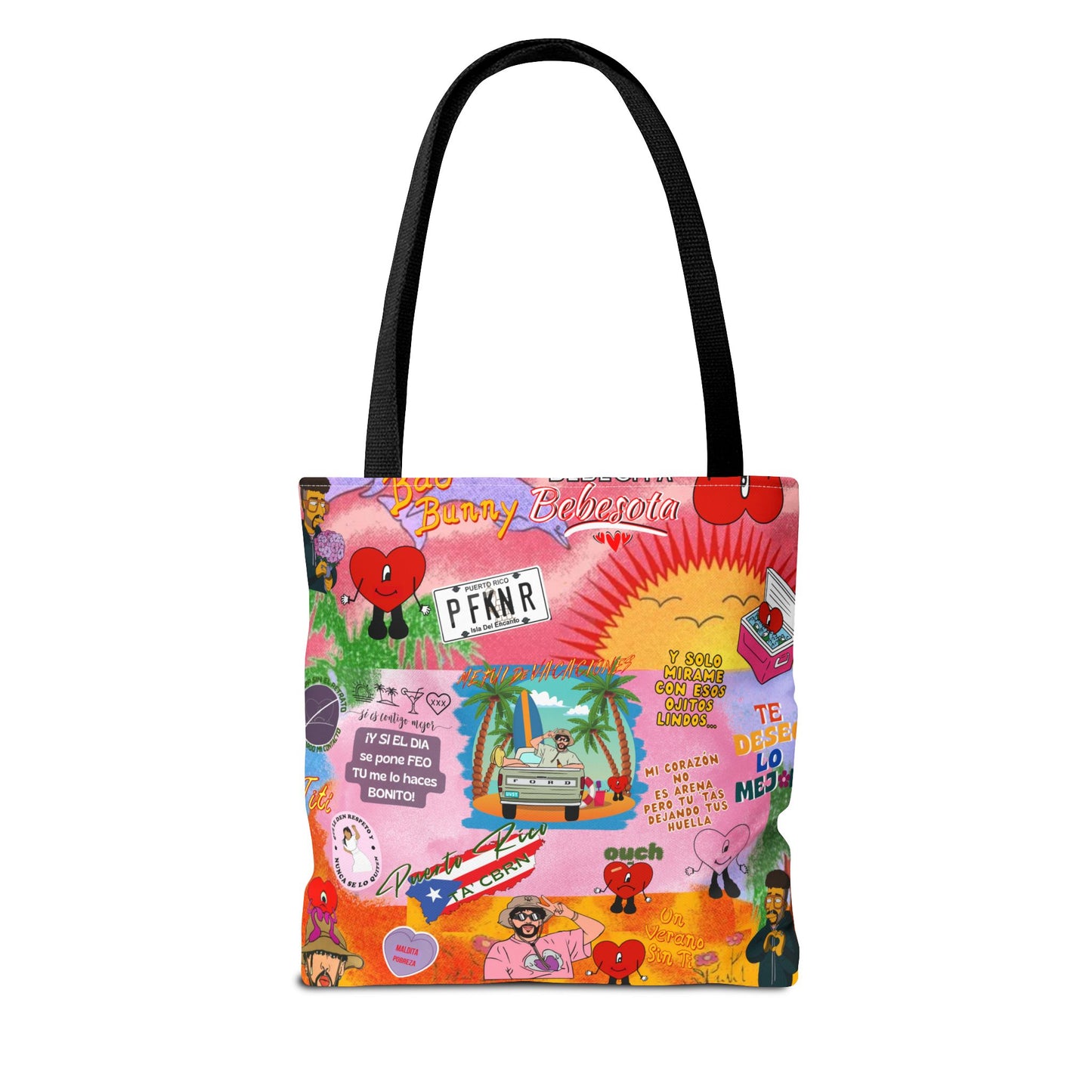 BAd Bunnyy Colorful Cartoon Tote Bag - Fun & Functional for Everyday Use