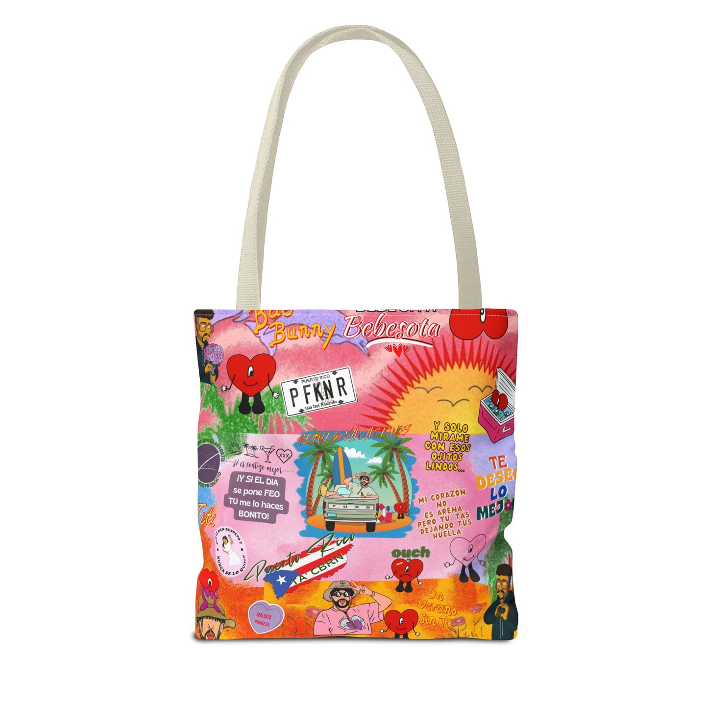 BAd Bunnyy Colorful Cartoon Tote Bag - Fun & Functional for Everyday Use