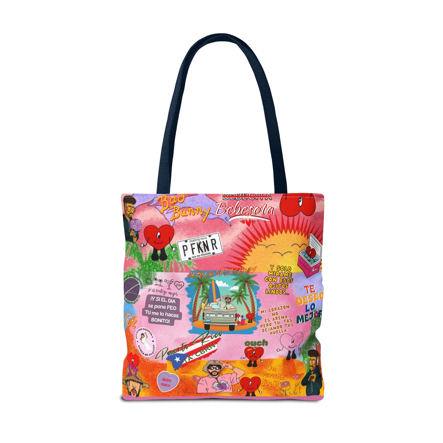 BAd Bunnyy Colorful Cartoon Tote Bag - Fun & Functional for Everyday Use