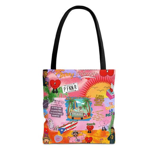 BAd Bunnyy Colorful Cartoon Tote Bag - Fun & Functional for Everyday Use