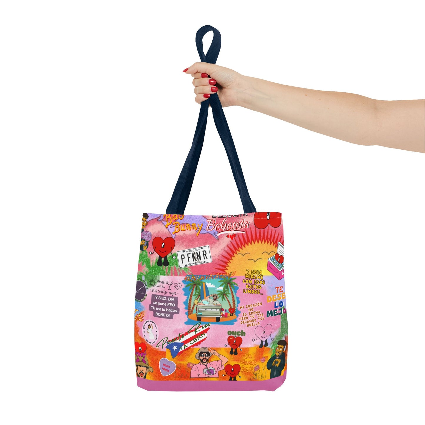 BAd Bunnyy Colorful Cartoon Tote Bag - Fun & Functional for Everyday Use