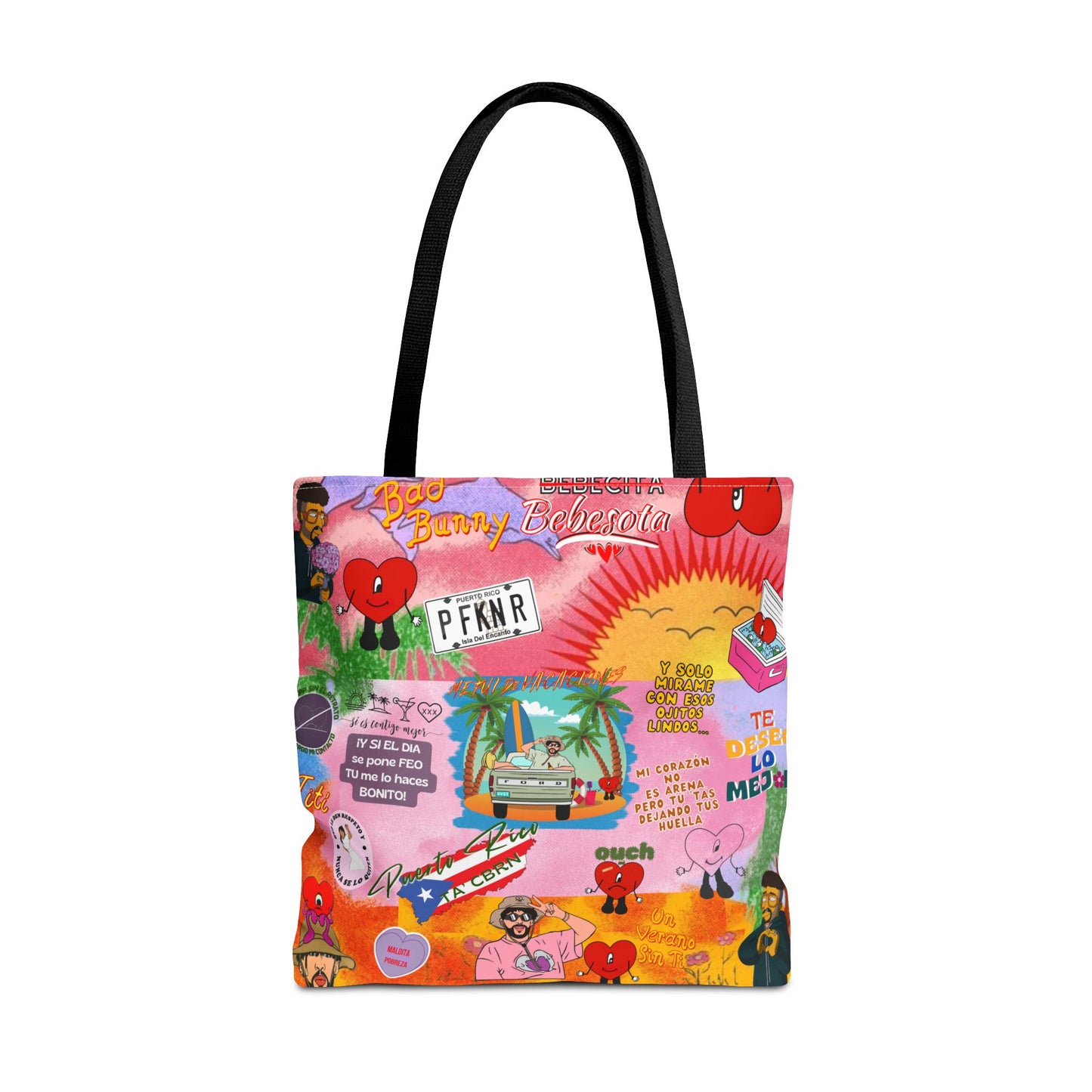 BAd Bunnyy Colorful Cartoon Tote Bag - Fun & Functional for Everyday Use