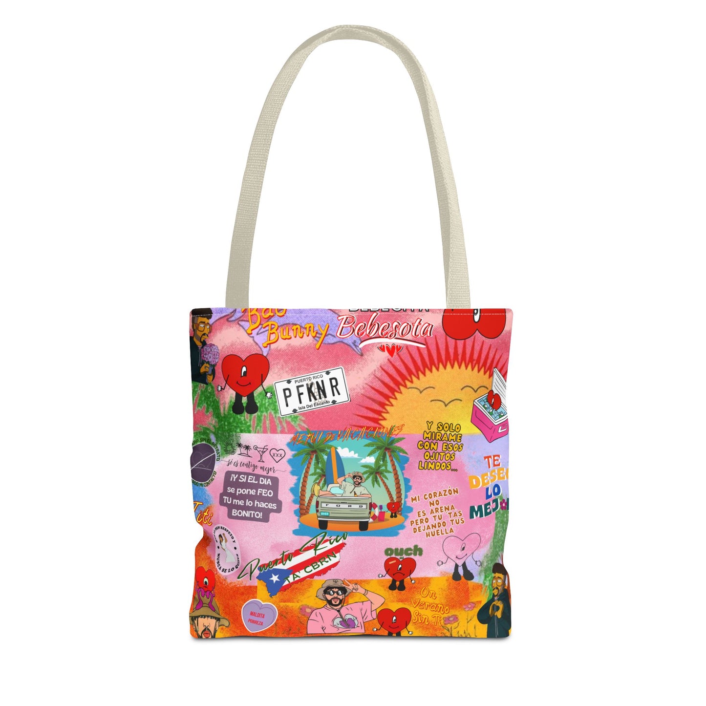 BAd Bunnyy Colorful Cartoon Tote Bag - Fun & Functional for Everyday Use