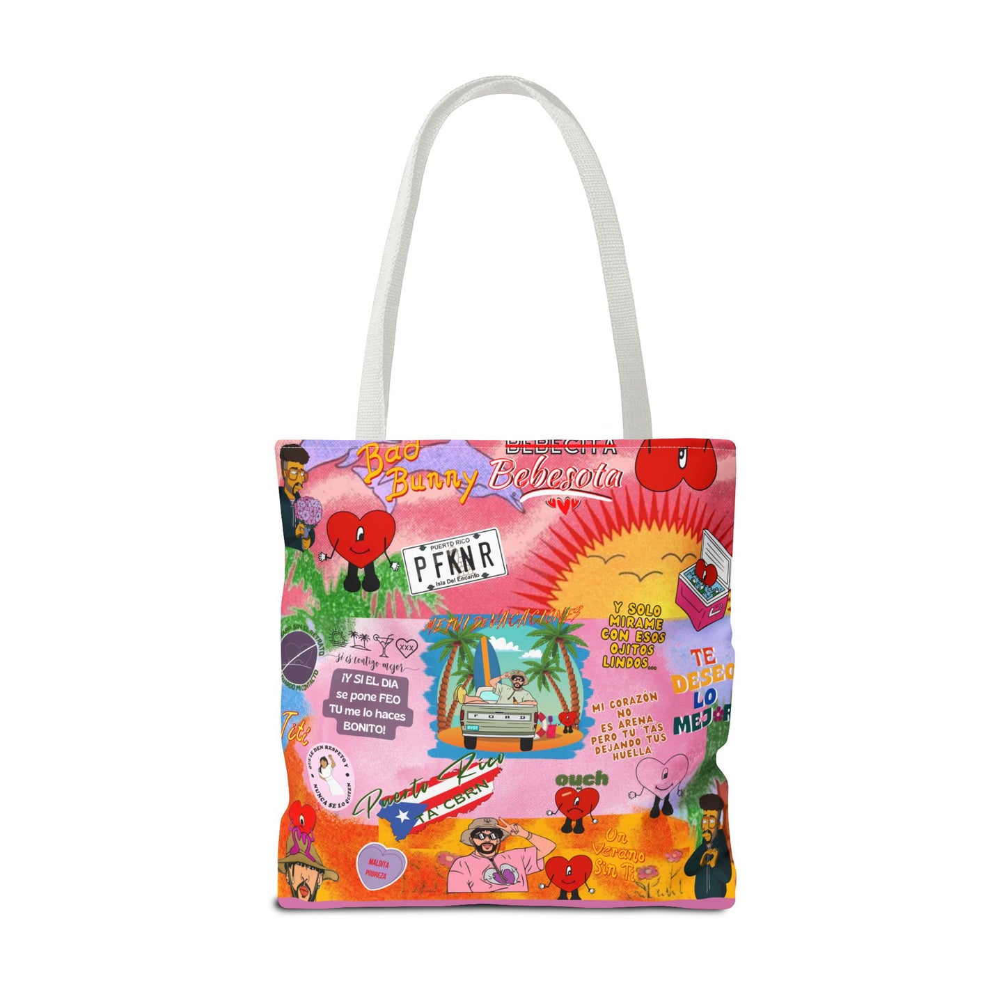 BAd Bunnyy Colorful Cartoon Tote Bag - Fun & Functional for Everyday Use