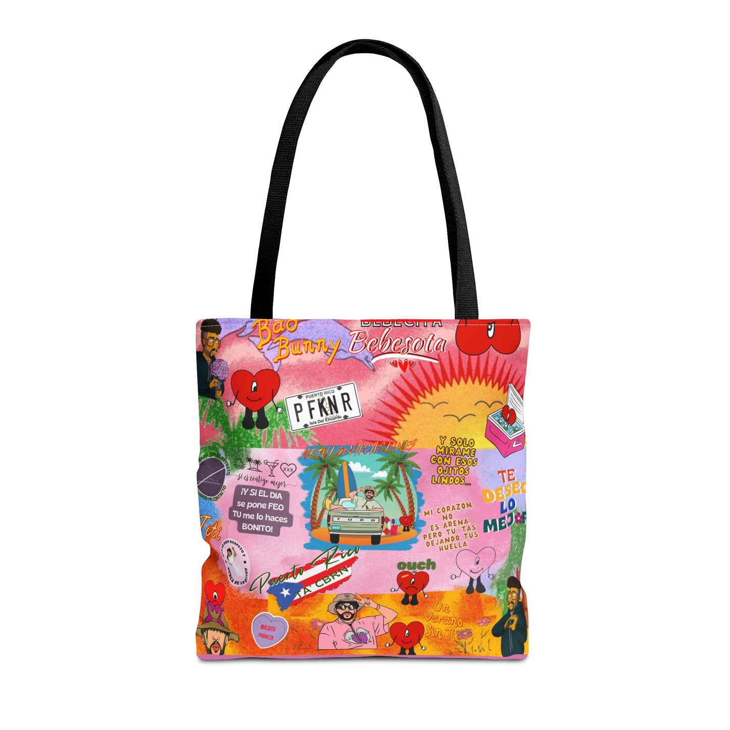 BAd Bunnyy Colorful Cartoon Tote Bag - Fun & Functional for Everyday Use