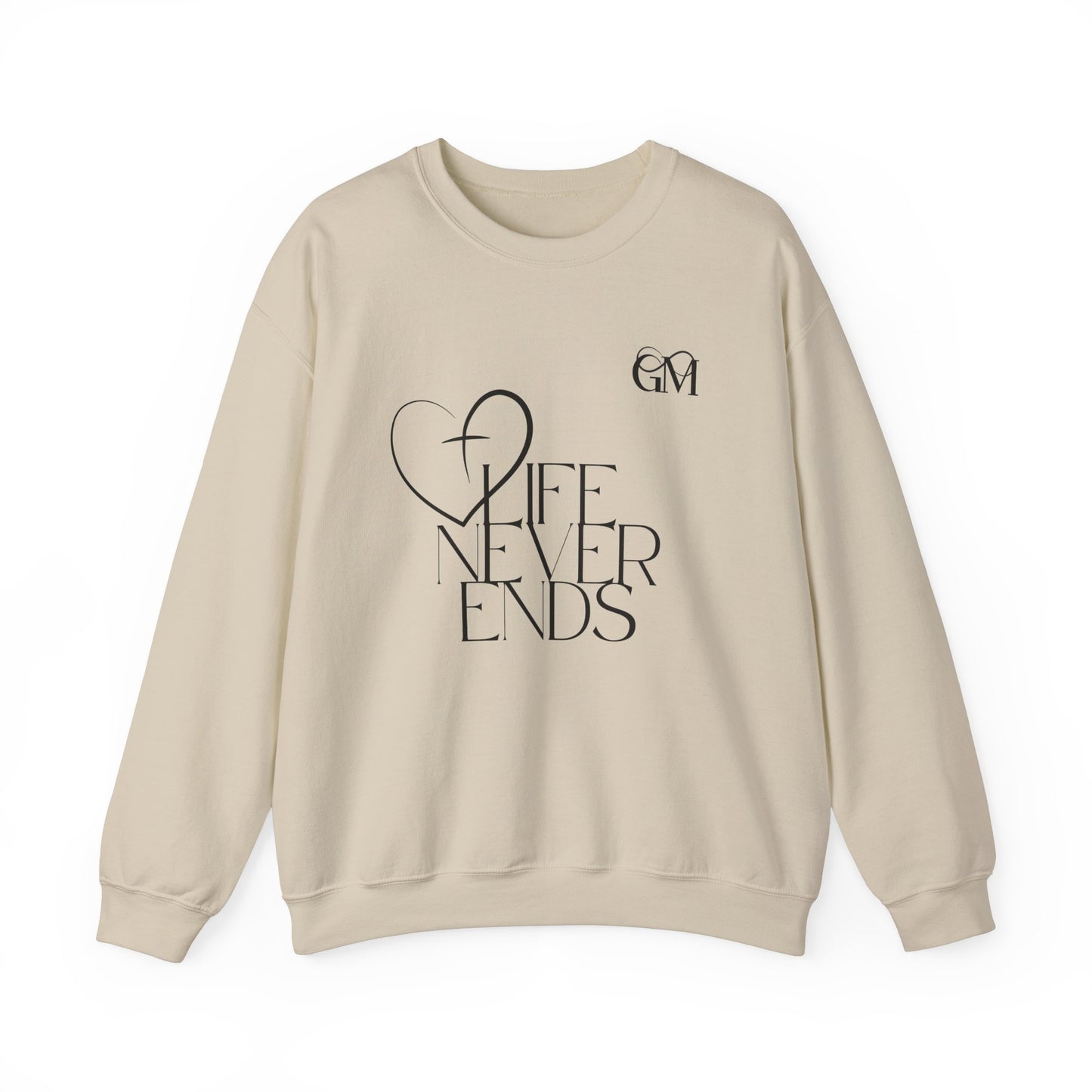 Religious Sweatshirt - Jesus Life Never Ends