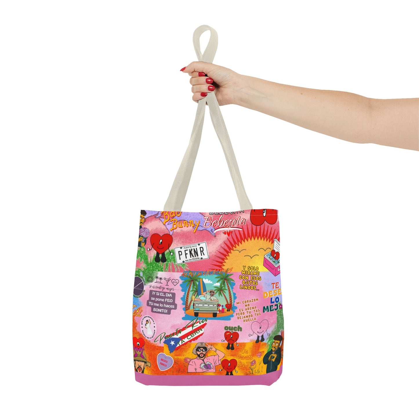 BAd Bunnyy Colorful Cartoon Tote Bag - Fun & Functional for Everyday Use