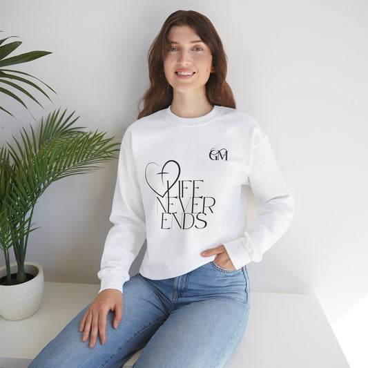 Religious Sweatshirt - Jesus Life Never Ends