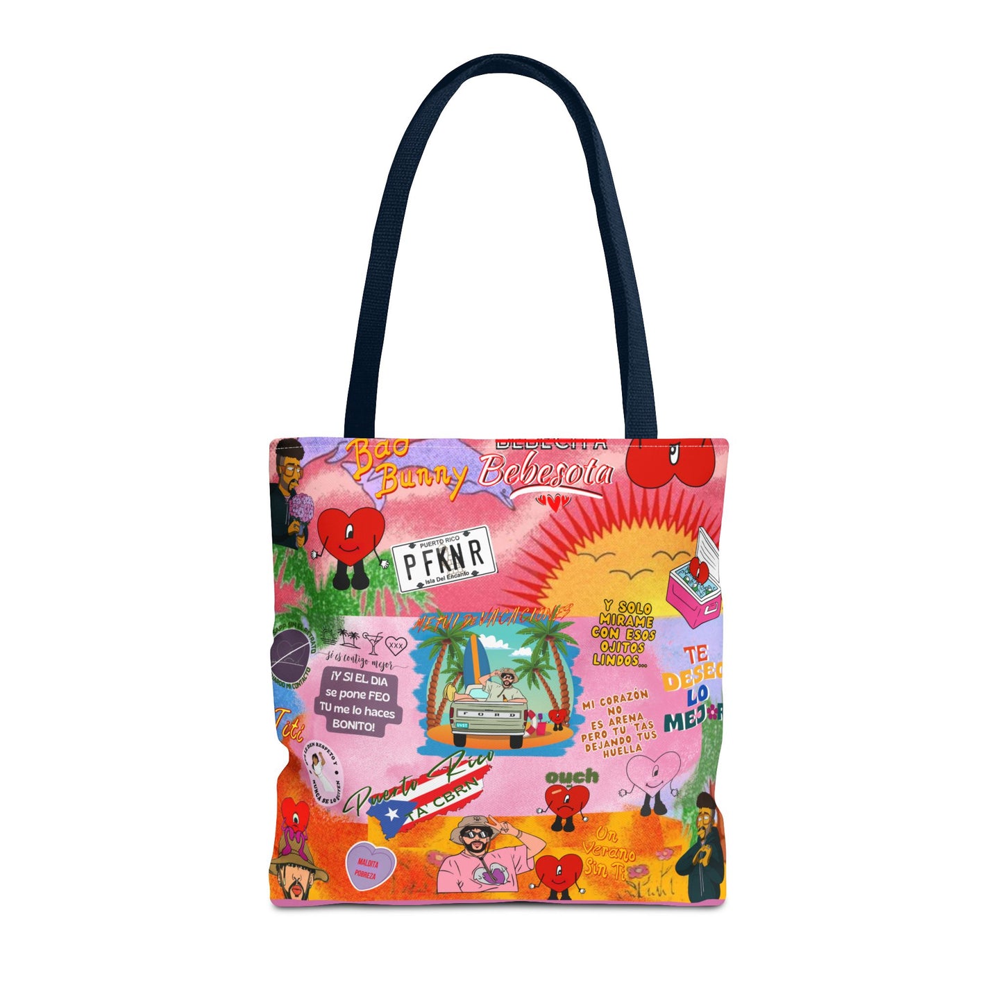 BAd Bunnyy Colorful Cartoon Tote Bag - Fun & Functional for Everyday Use