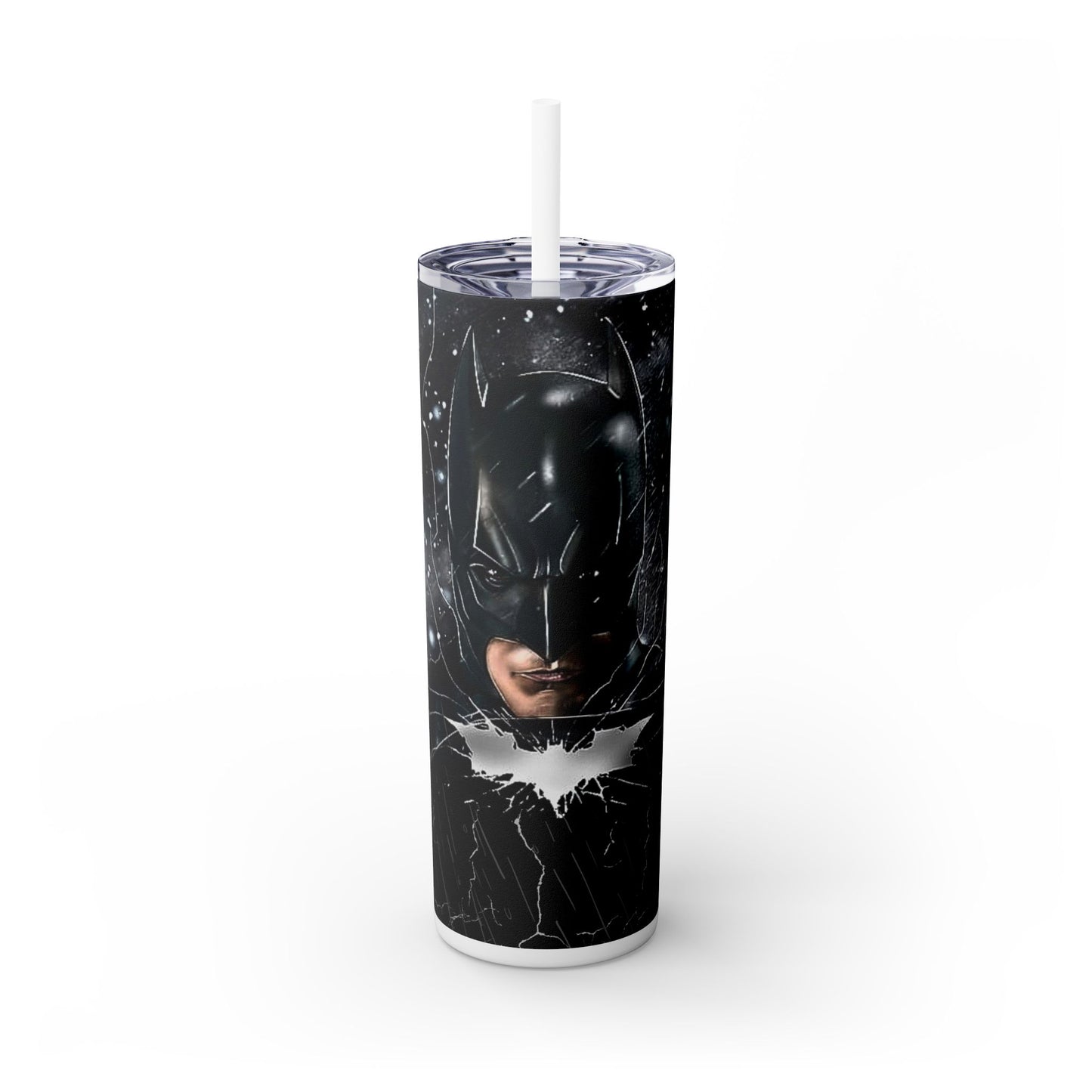 Batman Joker Bane Vibrant Skinny Tumbler with Straw, 20oz for Summer Sips, Celebration, Gifts, Travel, Music Lovers, Festivals